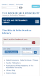 Mobile Screenshot of markuslibrary.rockefeller.edu