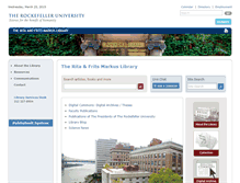 Tablet Screenshot of markuslibrary.rockefeller.edu
